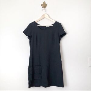 Veronika Maine Black Short Sleeve Midi Dress